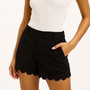 J Crew Scalloped Hem Shorts Linen Blend